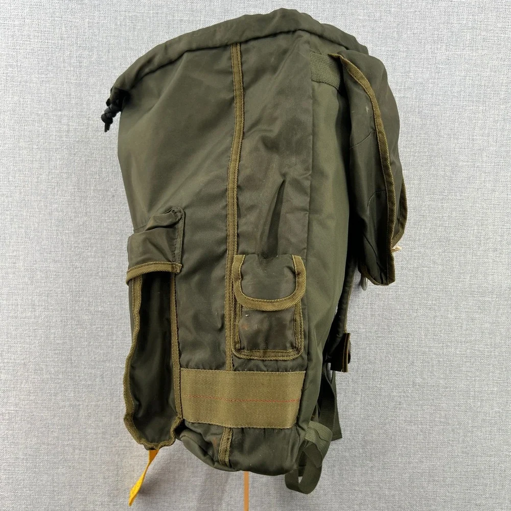 Vintage Boy Scouts of America Survival Bag Backpack Olive Green Utility Camping